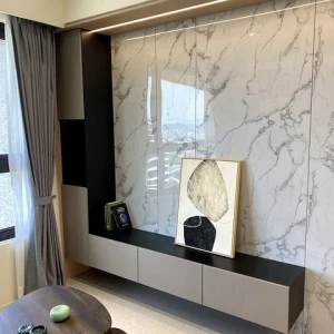 Mirror Effect Marble Decor SPC Board Wall Panels