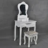 Mirrored Dressing Table Antique Dresser Table Wooden Led Vanity Mirror Cabinet