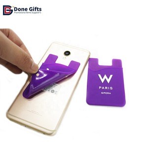 Mobile phone card holder with 3M sticker, custom card holder in logo printing