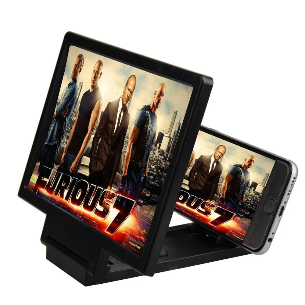 Mobile Phone Screen Magnifier Eyes Protection 3D Video Screen Amplifier White Color