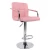 Modern Comfortable Bar Stools with Adjustable Height Pink With Armrest Commercial Hotel Pub Club