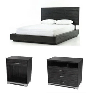 Modern dark color luxury hotel bedroom furniture with customization service
