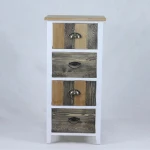 Modern Design 4 Drawers Paulownia Wood Side Cabinet for Living Room