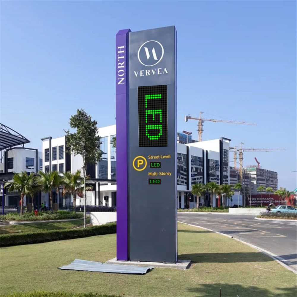 Modern Design Advertising Big Outdoor Parking Led Pylon Sign