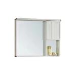 Modern design aluminum basin plywood wooden wall corner Vanity bathroom cabinet with mirror