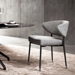 Modern Design Metal Frame Armless Velvet Living Room Dinner Chairs