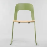 Modern Guangzhou  manufacturer cheap design unique green PP metal stack cheap unique library study reading chair