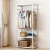 Modern industrial coat hanger with shelf hanging clothes stand rack with shoe rack Wood Wardrobe