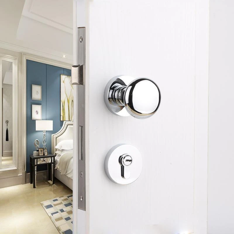 Modern New Design Zinc Alloy Multi Colors Indoor Circle Handle Door Lock//