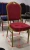 Import modern ovral back gold metal iron hotel hall dining room wedding stackable banquet chairs from China
