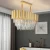 Import Modern residential crystal chandeliers lighting  hotel clear Crystal led Lamparas golden Luxury  Led crystal pendant lights from China
