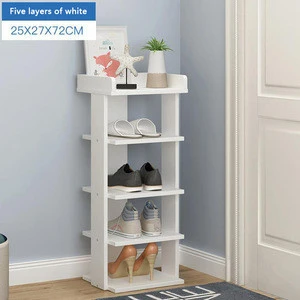 Modern simple storage multi-layer shoe rack 5-layer wood material for living room furniture