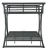 Import Modern Youth &amp; Adult Heavy Duty Metal Bunk Bed Twin Or Full Size Gunmetal dormitory metal bunk bed from China