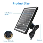 Monocrystalline Silicon Paneles Solares Waterproof Adjustable 4W USB Solar Charger for Doorbell Camera Portable Solar Panels
