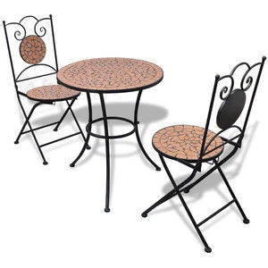 Mosaic garden table seating furniture set