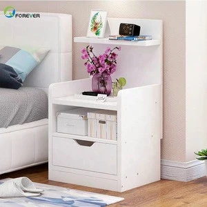 Multi-layer Simple Wooden Bed Side Nightstands Storage Locker