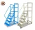 Import Multi-purpose Mobile Safety Warehouse metal step ladder with wheel movable platform step ladder cart from China