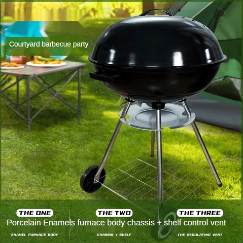 Multifunctional Grill With Stove Cover European And American Outdoor Leisure Gathering Portable Stainless BBQ Grill