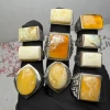 Natural Baltic Russian amber stone polishing ring 925 silver inlay Golden white amber