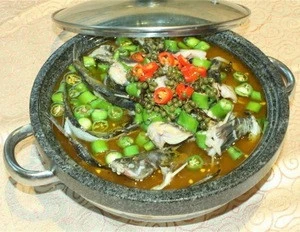 Natural granite pan for cooking