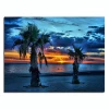 natural scene seascape led canvas painting,lighted canvas art painting