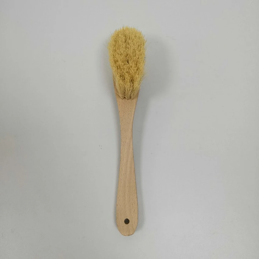 Natural wooden kitchen cleaning tools pan bowl  sisal cleaning dish brush