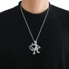 New arrival Cartoon Super Dream Pendant with Zircon  inlay Anime Trendy gold pendant necklace for men