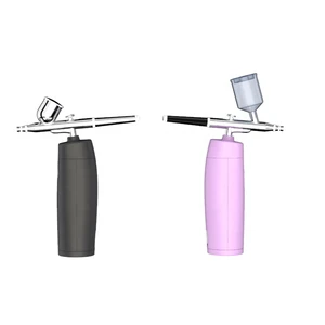 New design Dual Action Airbrush Kit Air Brush Paint Spray Gun for Nail Art Tattoo Cake Hair Salon Beauty Tool Compressor Kit