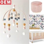 New design Pick your own colors handmade Baby Nursery Crib Mobile Felt balls Baby mobiles