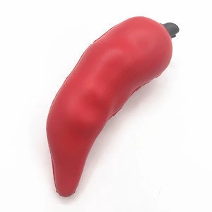New Design Promotional Gift Chili Pepper Stress Balls Hot Pepper Shape Anti Stress Ball toys