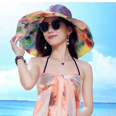 new design summer hat 2022 Luxury Oversize Large Brim Lady beach hats