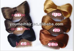 new fashion style synthetic chignon hair wig accessory with clip