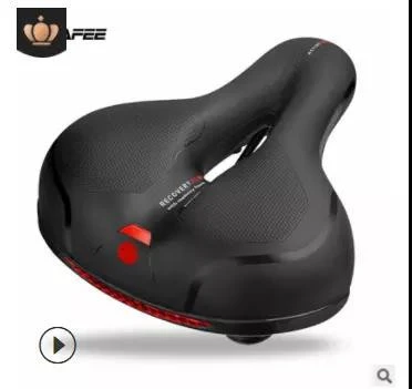 New large rear saddle plastic shock absorption spring silicone saddle reflective stick logo bicycle seat