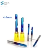 New Model 4mm/6mm shank Nano coated 1F Spiral End Mill Up down cut Cnc Router Bit carbide milling cutter