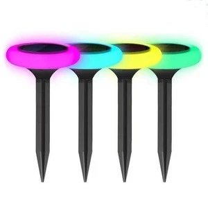New Products 2020 RGB LED Solar Spike Light Lawn Light for Outdoor Decor Garden Lighting