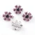 Import New promotional item crystal six petals silk scarf brooch from China