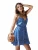 Import New summer 2021 womens sleeveless polka-dot V-neck mini backless party dress with straps from China