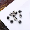 New Sunflower Rhinestone Button Fancy Metal Flower Buttons For Dress