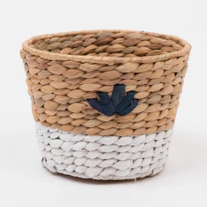 Newest design natural mini water hyacinth plant pot also woven indoor flower pot planter for home and garden
