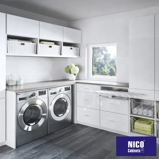 NICOCABINET Modern Bathroom Laundry Washing Machine Cabinet