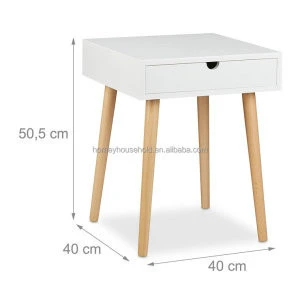 Nordic design modern bedroom furniture natural legs white nightstand,simple wood night stand for bed room cabinet