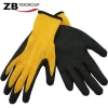 Nylon/polyester seamless knitted protective work gloves rubber coated for construction