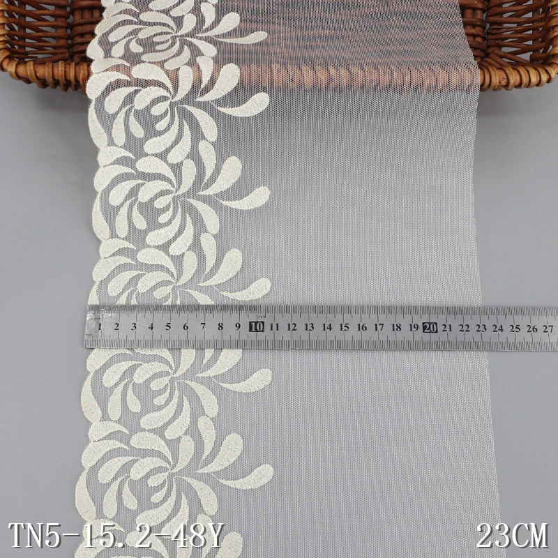 OEM 23CM fabric dress embroidery net lace lace fabric