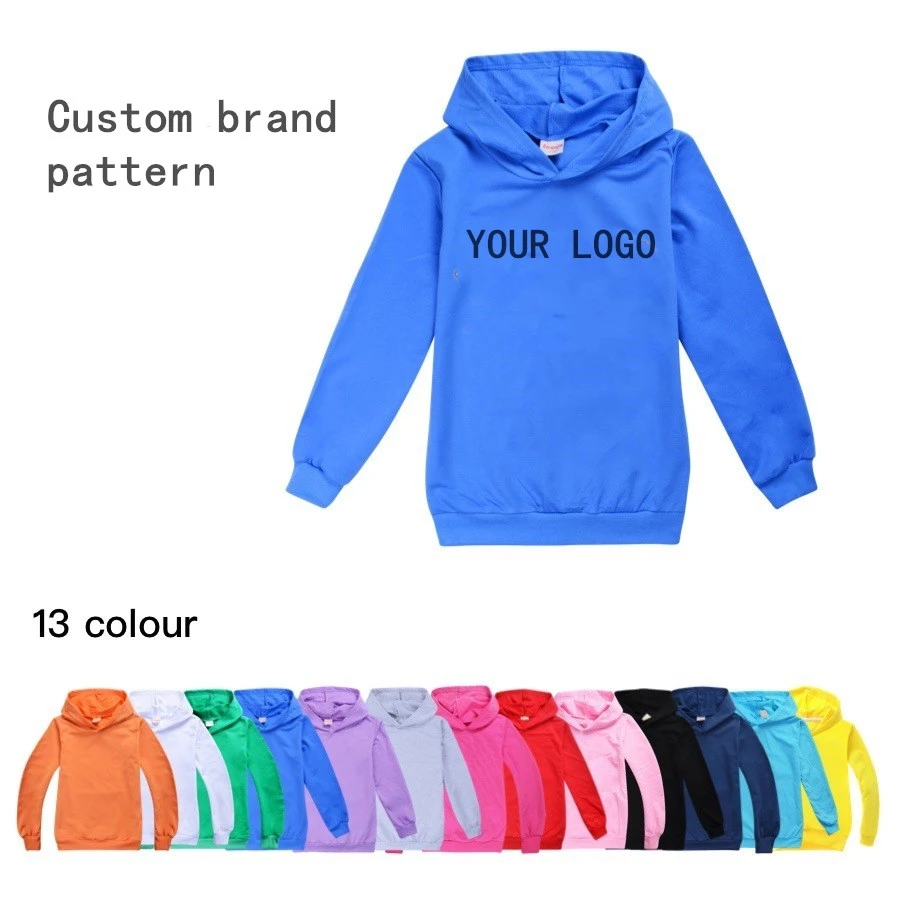 OEM custom LOGO children clothes 100% Cotton hoodies kids clothing boys