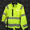 OEM polyester 300D oxford hi vis green reflective jacket for men construction work road safety workwear