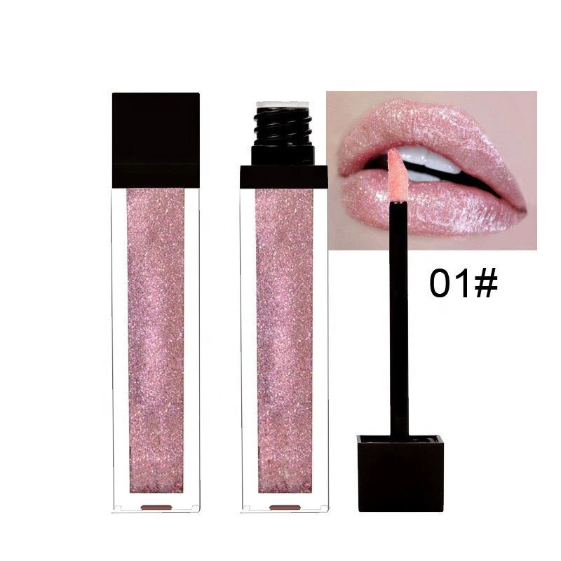 OEM wholesale Shiny Private Label Vegan Lip Gloss Clear Glitter Glossy Lipgloss