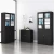 Import Office Storage Lockable Swing DoorTwo Layer Steel Cupboard with Two Layer Filing Cabinet from China
