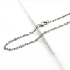 Olivia new gold O Chain design Wholesale 04 Cable Chain Stainless Steel 1.5mm Thin Chains Bulk Oval Rolo Chain Necklace