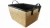Import online shopping straw basket black leather handle food storage basket for house from China