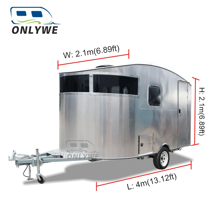 ONLYWE Manufacturers China Small Offroad Travel Trailer Caravan RV Campers Camper Trailer